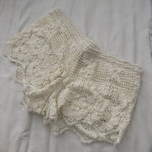Off-White Crochet Detail Shorts